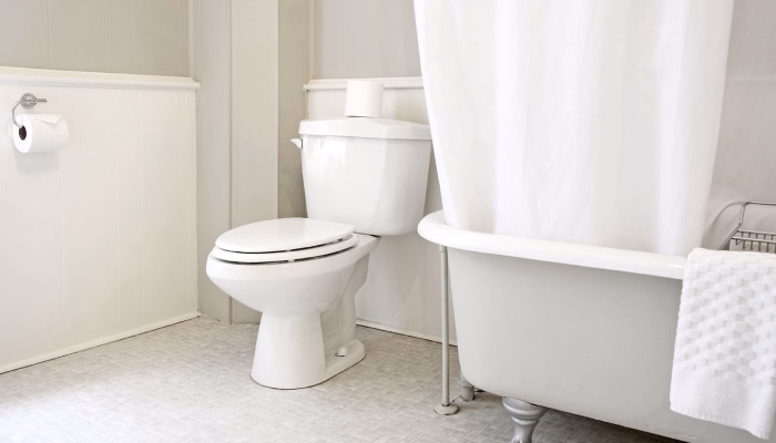 Sanitizing bathroom after sewage backup